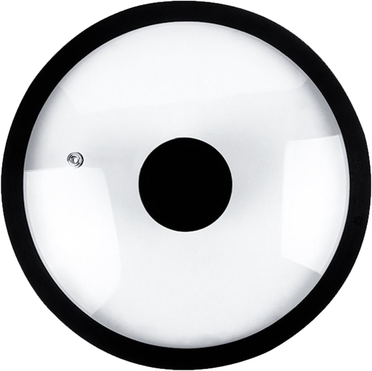 Glass Lid for Pans, Silicone Replacement Cover for Cookware, Universal Fit for Skillets and Pots, Black, 33cm