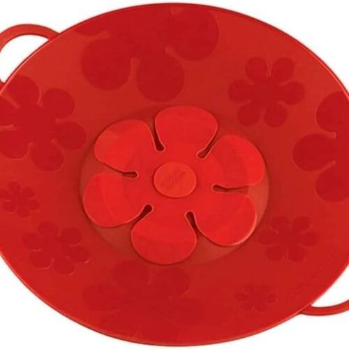 Red pot cover, high temperature resistance, anti overflow, trimming by hand, comfortable feeling