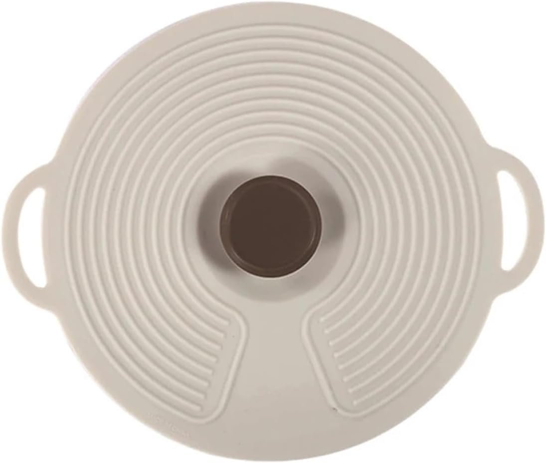 1PC/Set(3pcs) Anti Overflow and Dustproof Silicone Pot Cover Fresh Keeping Refrigerator Microwave Oven Sealed Cove(Beige Large)